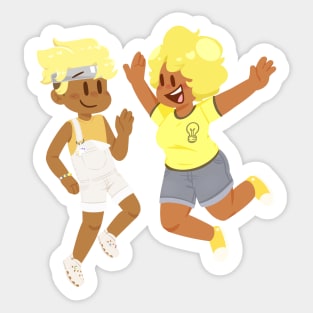 Lightbulb x Paintbrush HUMANIZED (Inanimate Insanity) Sticker